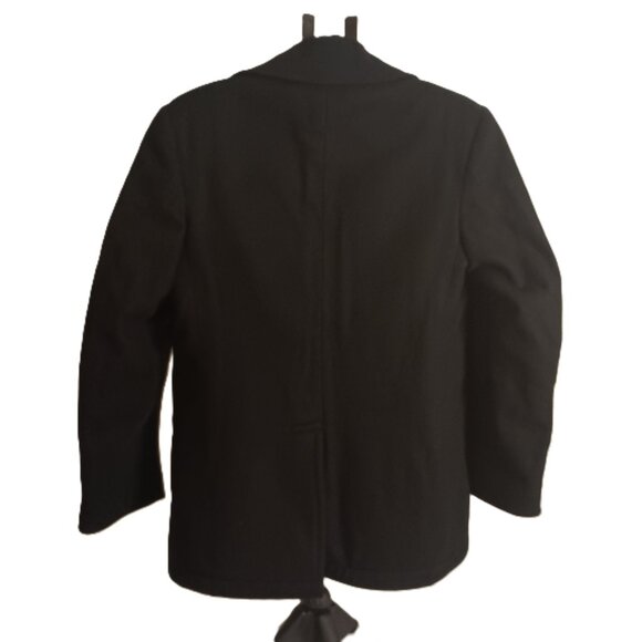 DLA Quarterdeck Enlisted Black Wool Double Breasted Peacoat Men’s Size 38R EUC - Picture 3 of 16
